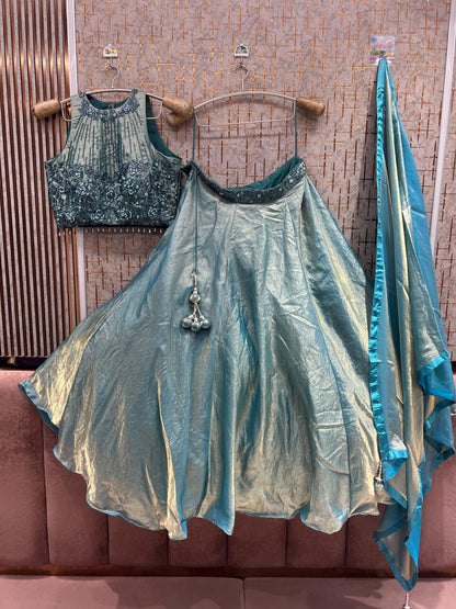 Lavender Crop Top Lehenga - Shopping World