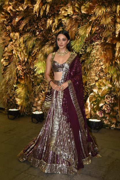 Purple kiara Advani Heavy Lehenga - Shopping World