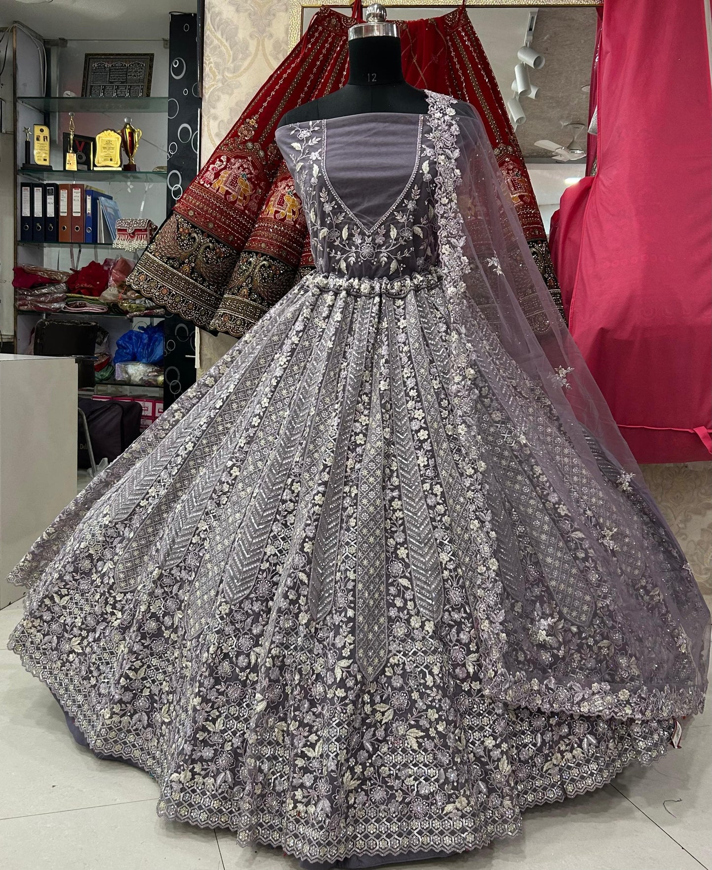 Engaging purple lavender Lehenga