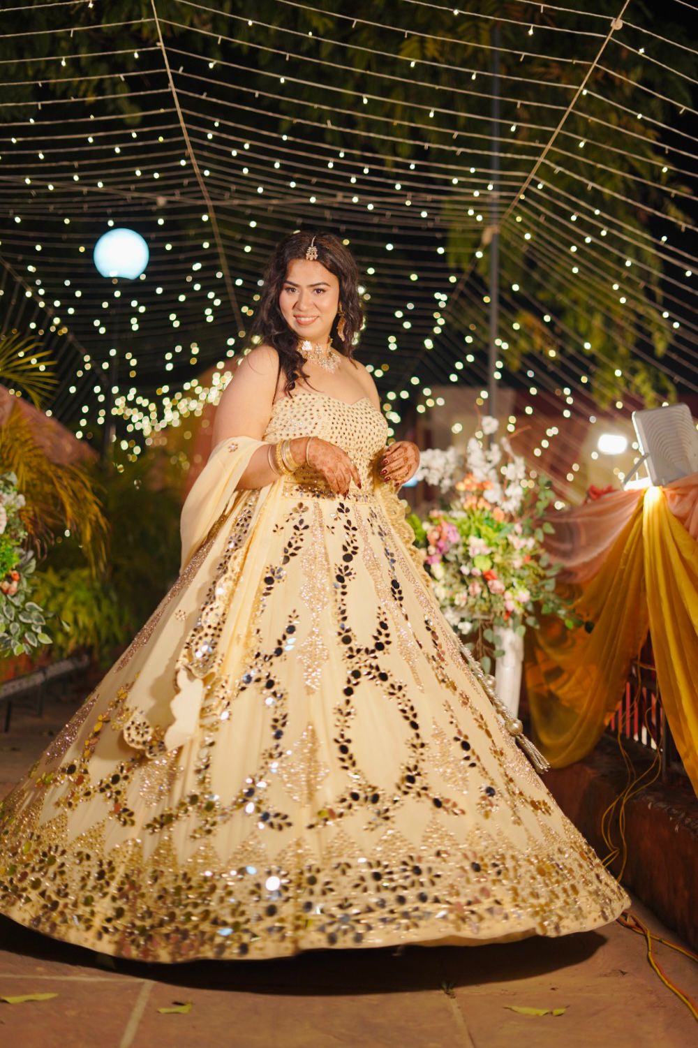 Sparkling Mirror Work Lehenga (Happy Customer)