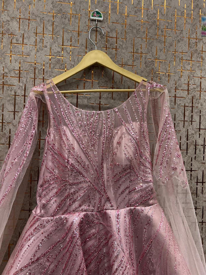 Designer pink gown