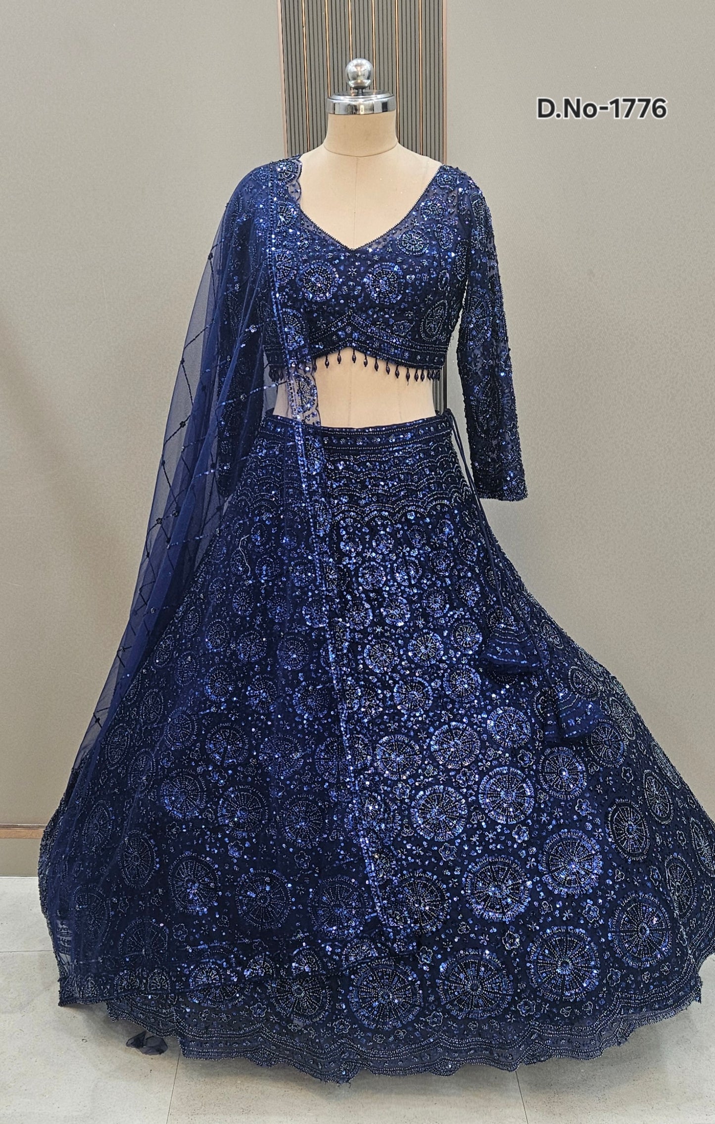 Gorgeous Cherry red on red Monotone Crop top Lehenga