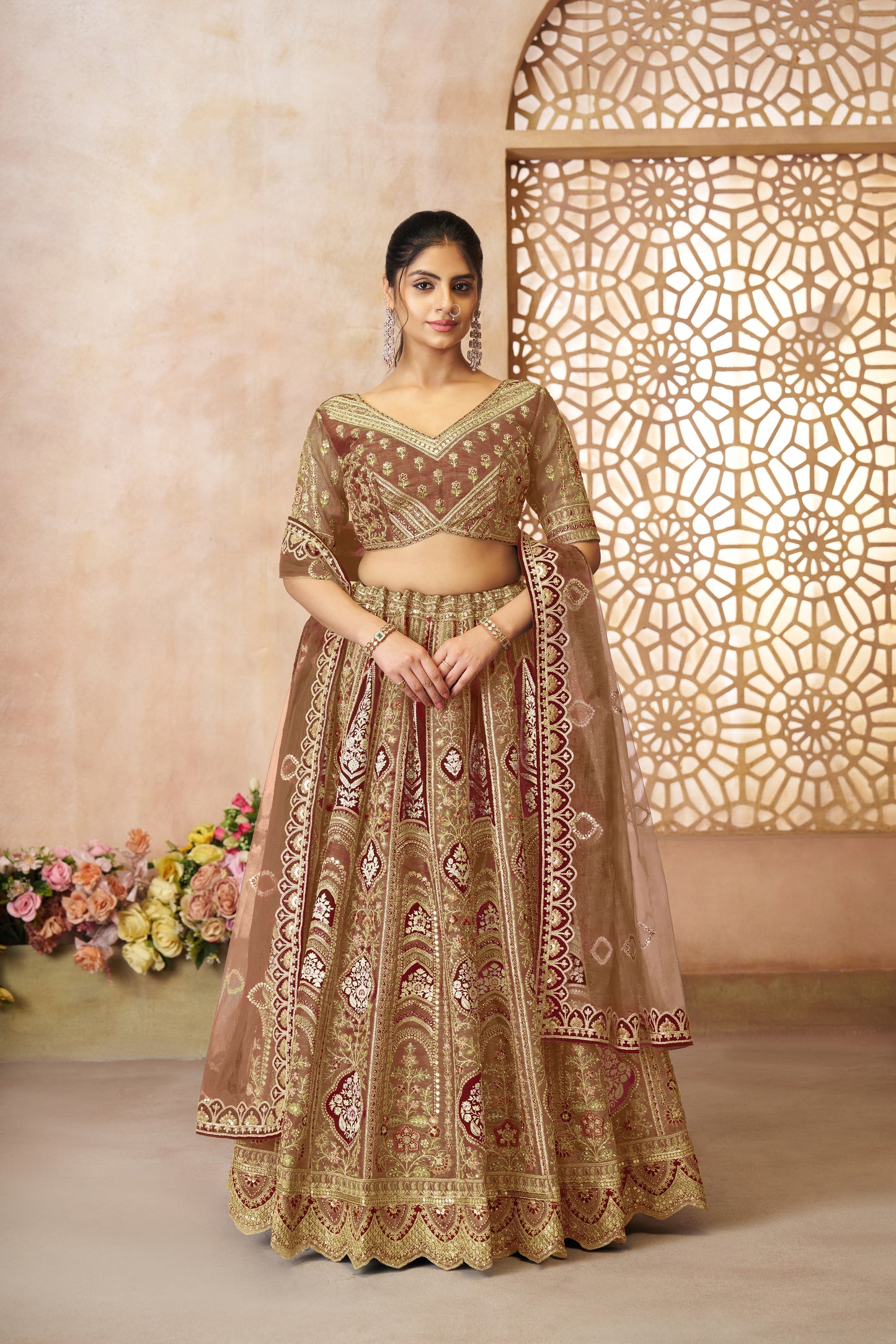Fabulous coffe girlish lehenga 31
