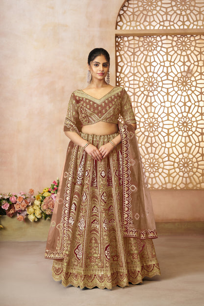 Fabulous coffe girlish lehenga 31