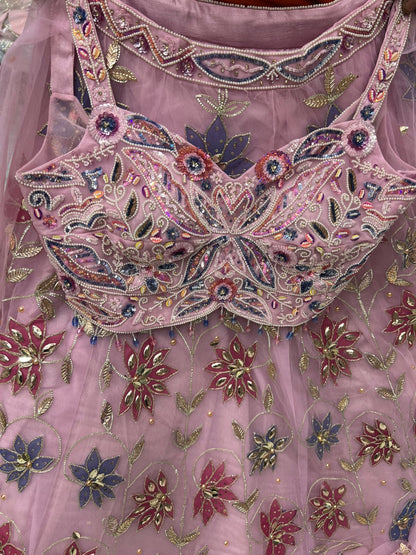 PDP pink Crop Top Lehenga