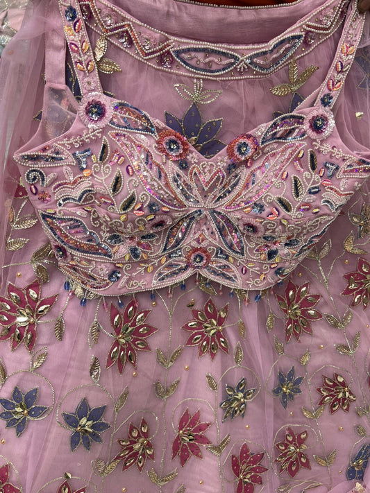 PDP pink Crop Top Lehenga