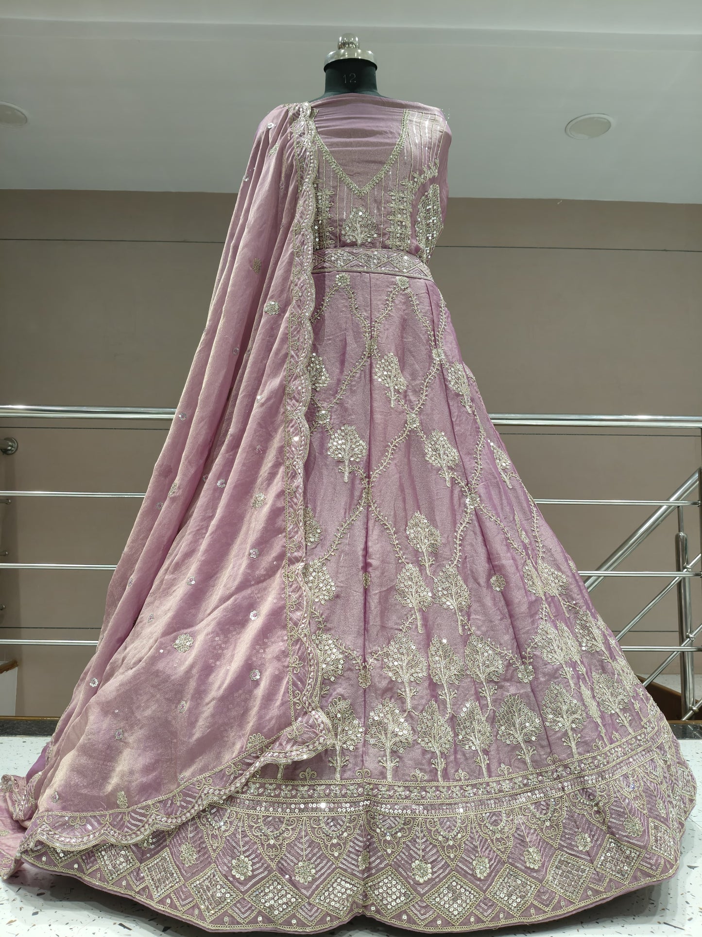 Peach Designer Lehenga