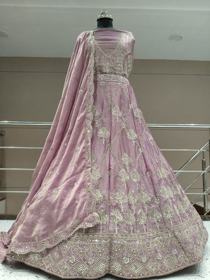 Peach Designer Lehenga