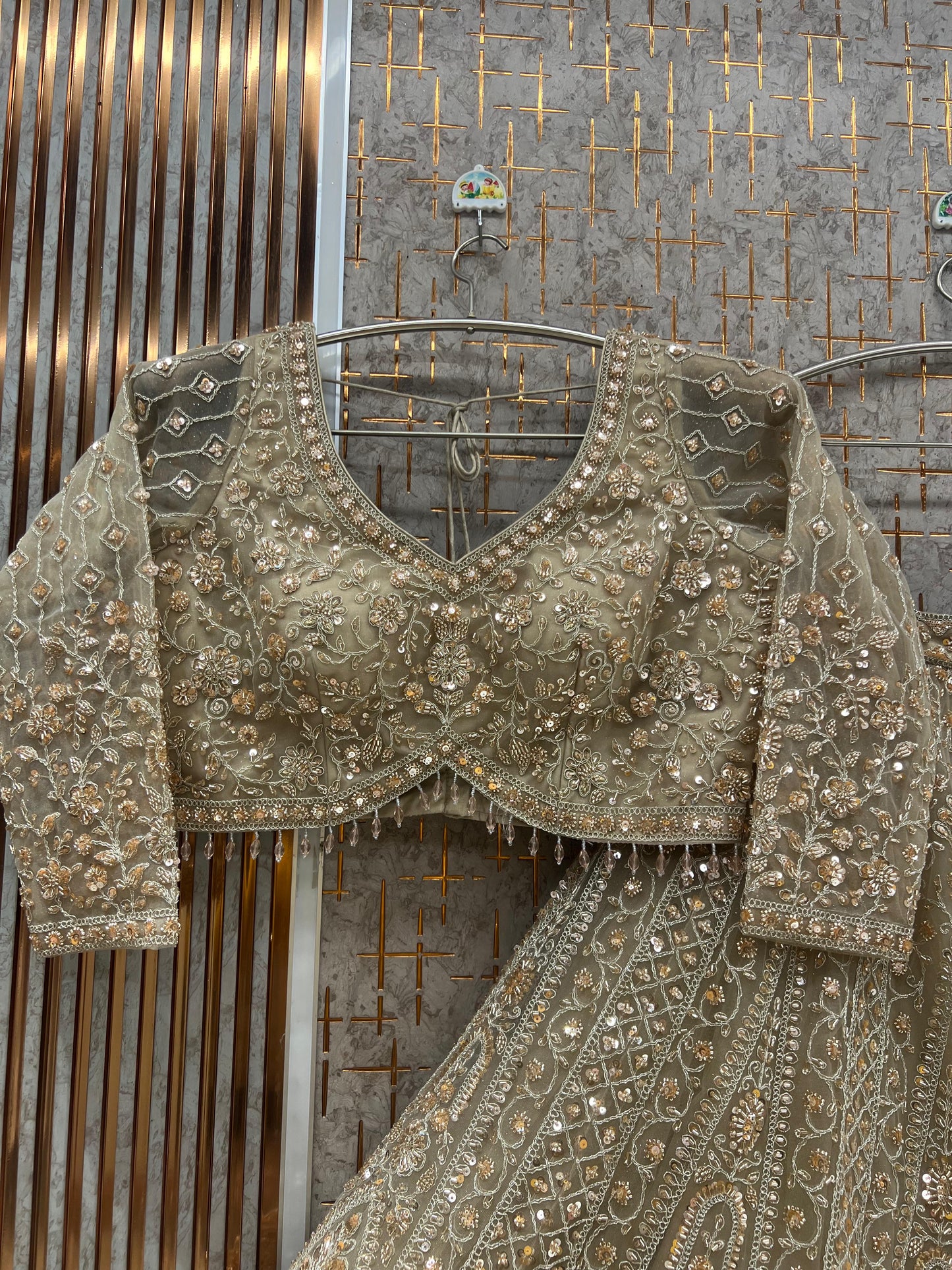 Red Crop Top Lehenga