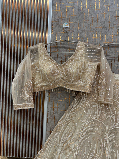 Chiku golden Crop Top Lehenga