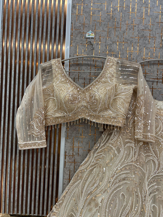 Chiku golden Crop Top Lehenga