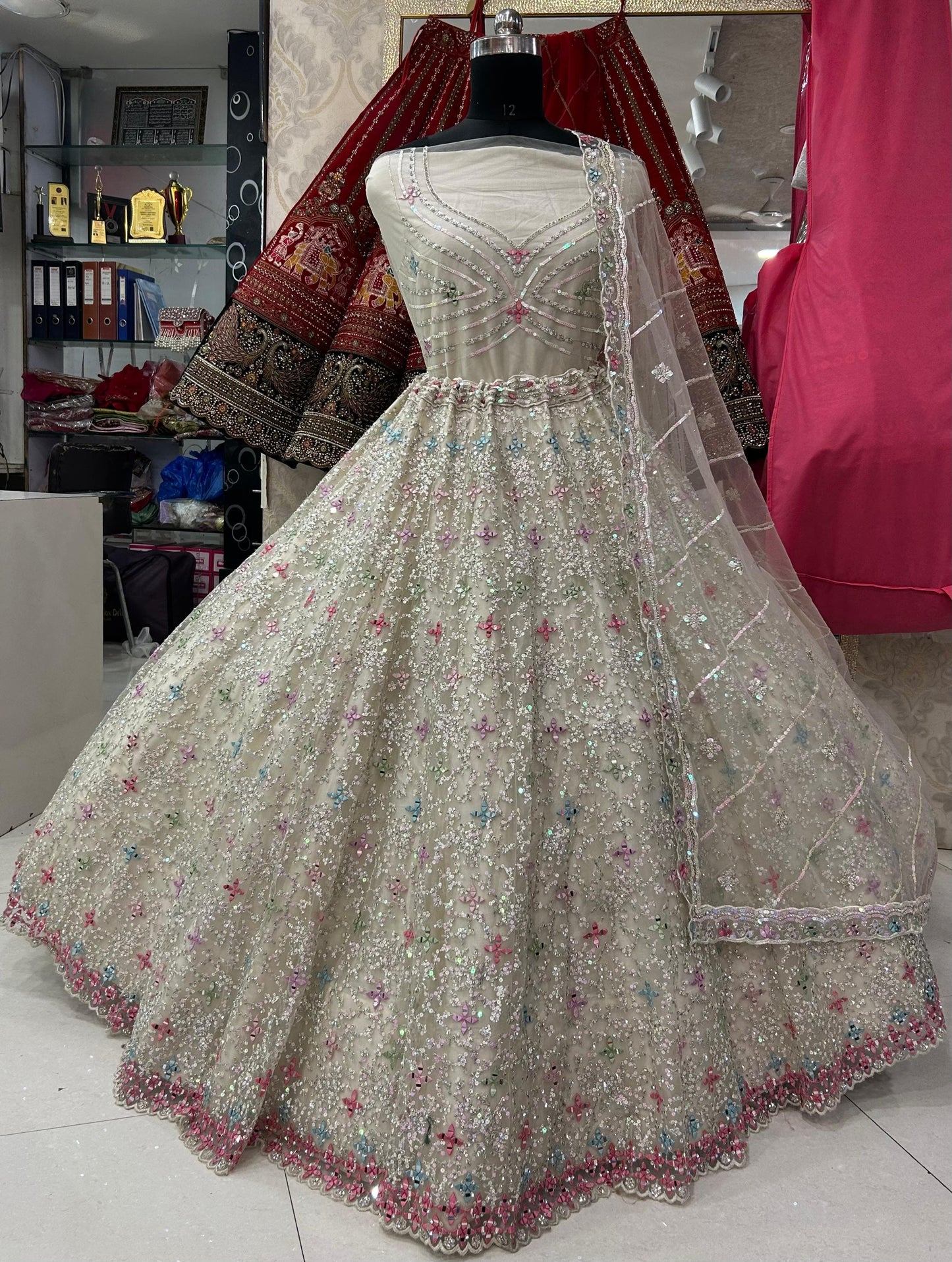 Gorgeous off white designer Lehenga