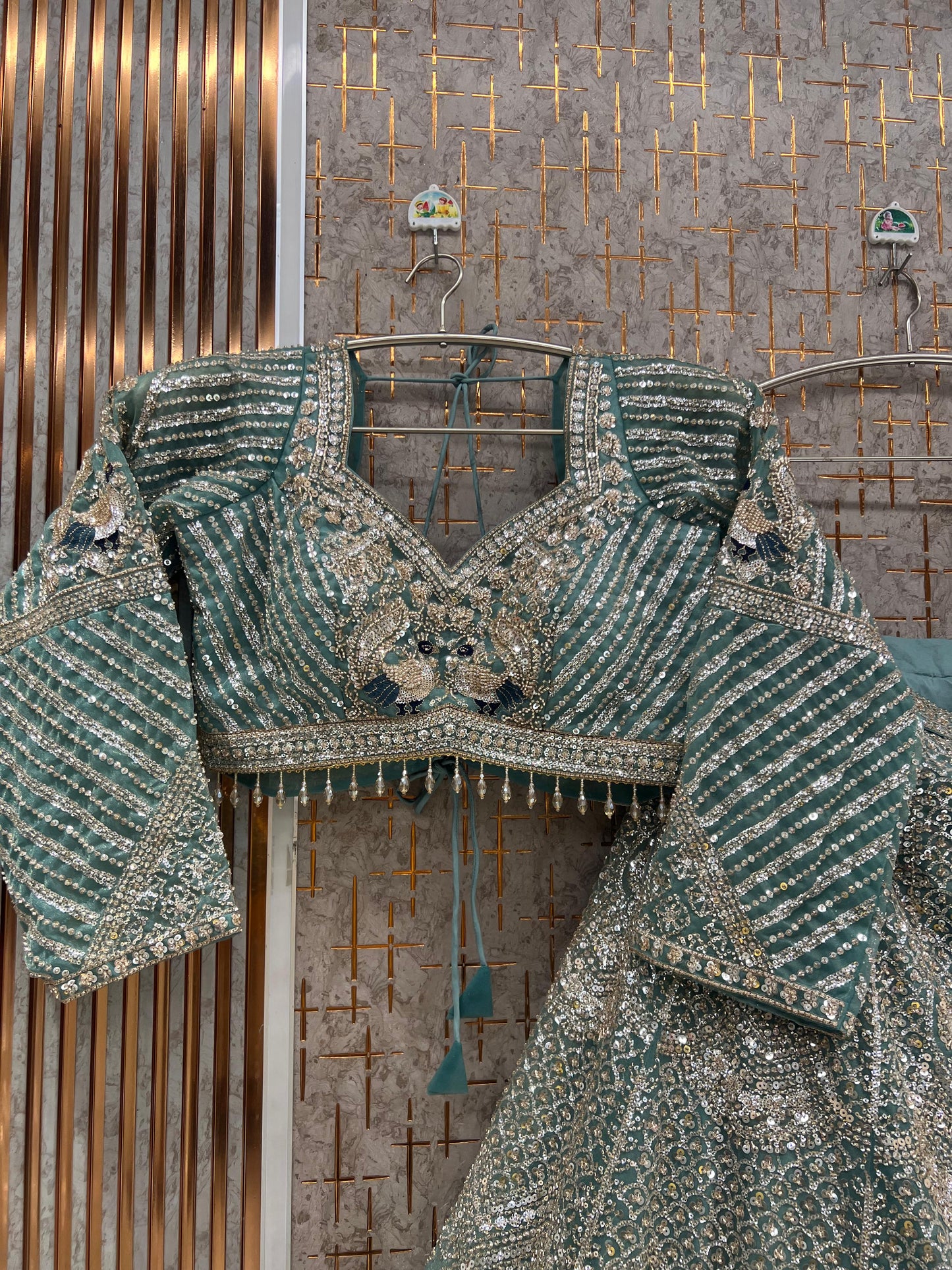 Purple Crop Top Lehenga