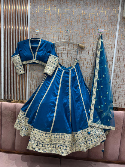 Stunning Blue crop Top Lehenga