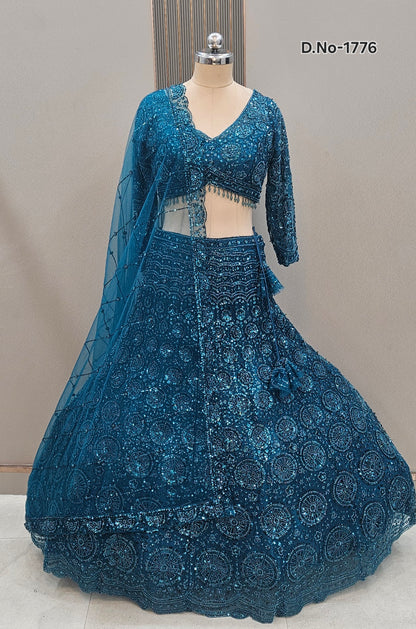 Gorgeous Cherry red on red Monotone Crop top Lehenga