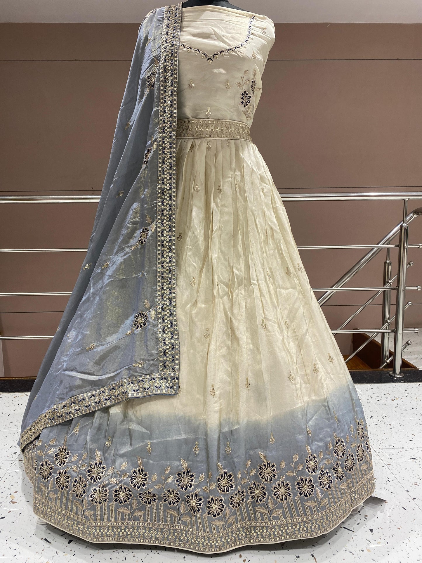 White Pink Designer Lehenga