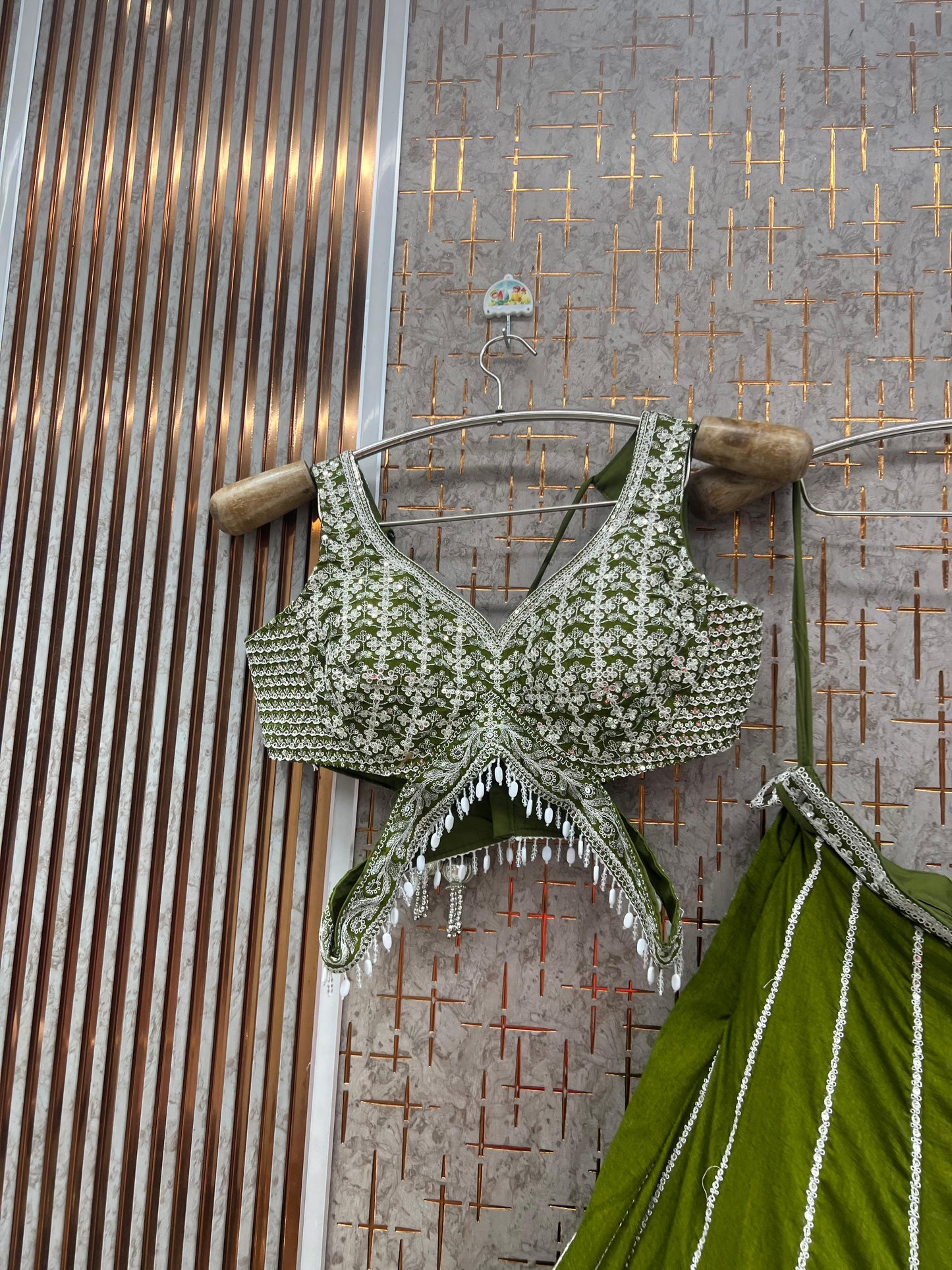 Maroon Crop Top Lehenga - Shopping World