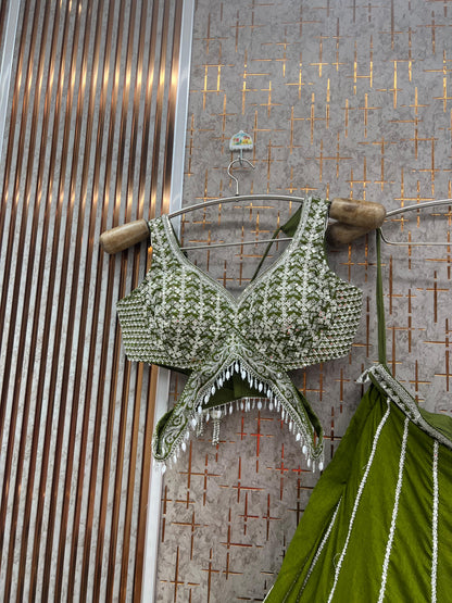 Maroon Crop Top Lehenga - Shopping World