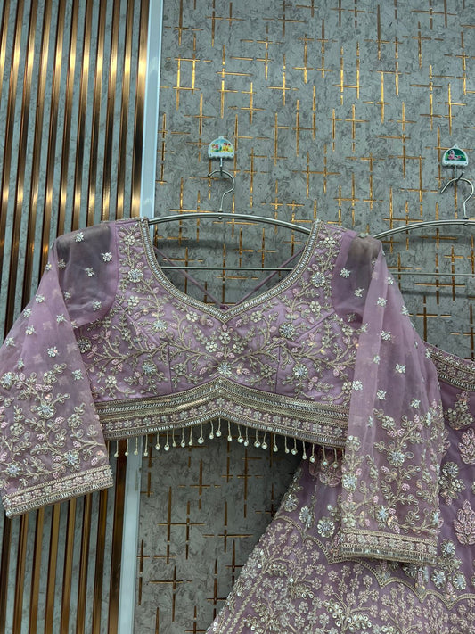 Ready to wear peach crop top Lehenga - Shopping World