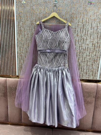 Beige Golden Crop Top Lehenga - Shopping World