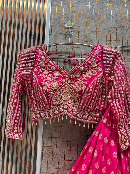 Purple Crop Top Lehenga