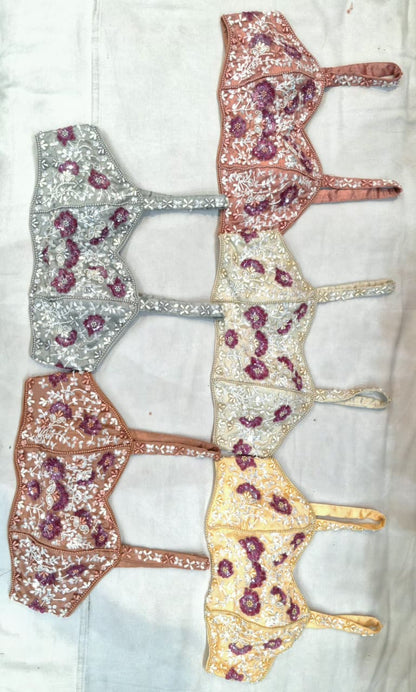 Pink handwork Shrug Sharara PDP Dress