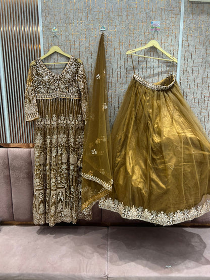 Blue long peplum Dress Farshi Gaharara Dress Special - Shopping World