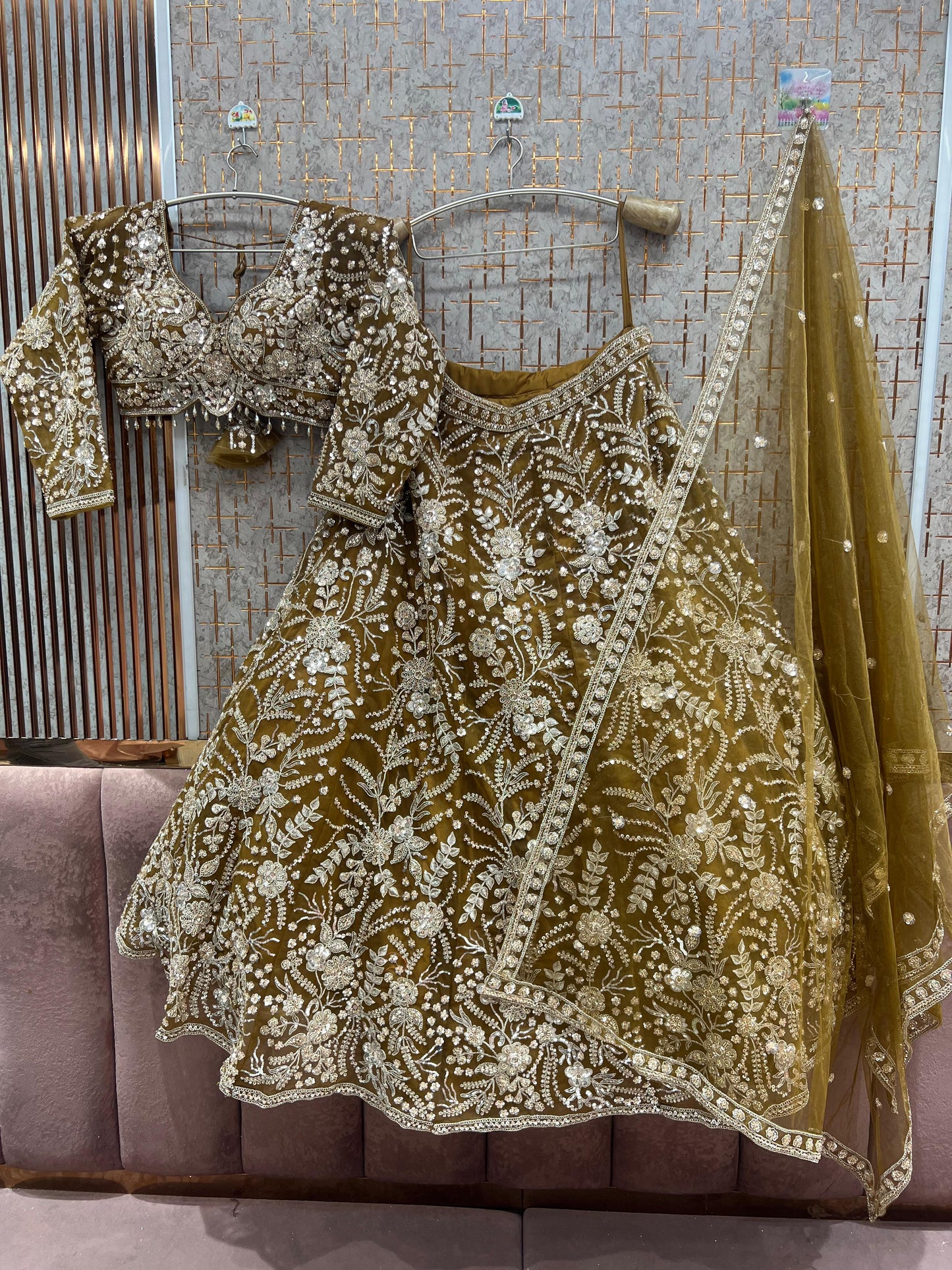 Rust Orange Crop Top Lehenga - Shopping World