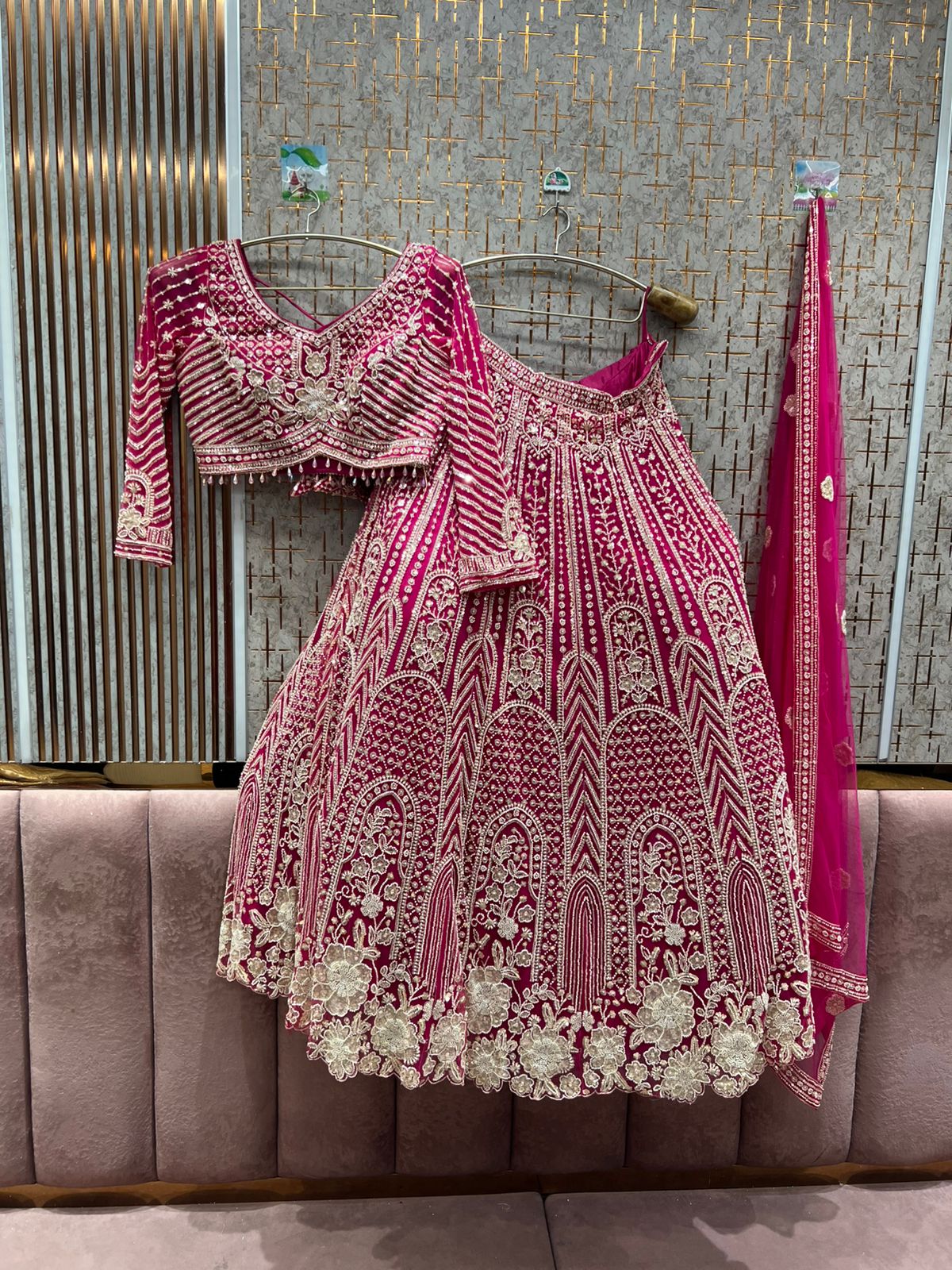 Stunning Blue crop Top Lehenga