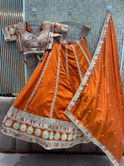 Fantastic Hot pink crop Top Lehenga