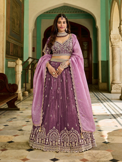 Beautiful Hot pink Crop top Lehenga 1215