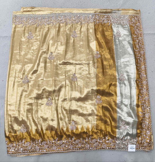 Golden Mustard Designer Saree
