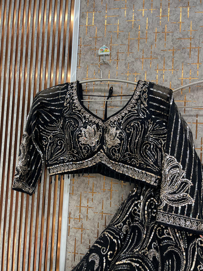 Chiku golden Crop Top Lehenga