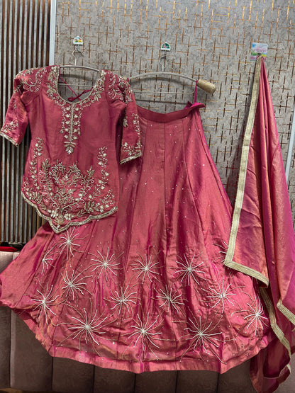 Lavender Crop Top Lehenga