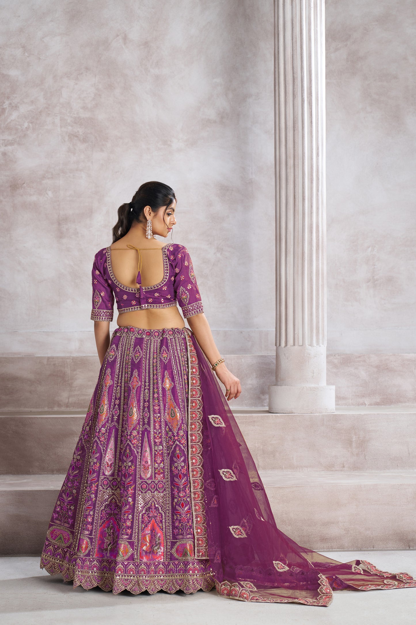 Pleasing purple girlish lehenga 32