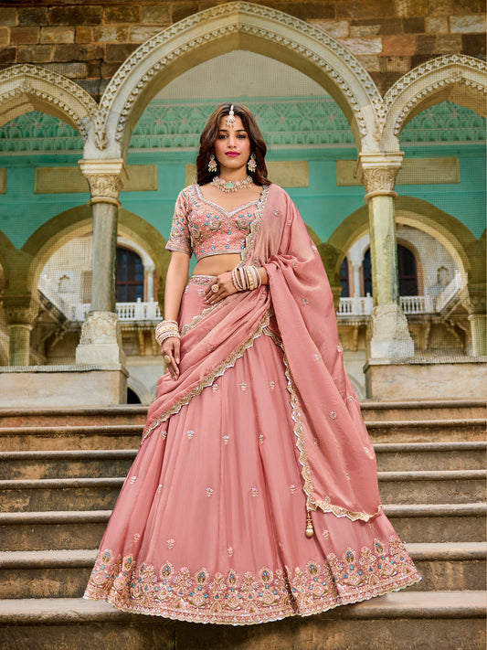 Eye Catching pink Crop top Lehenga 1228