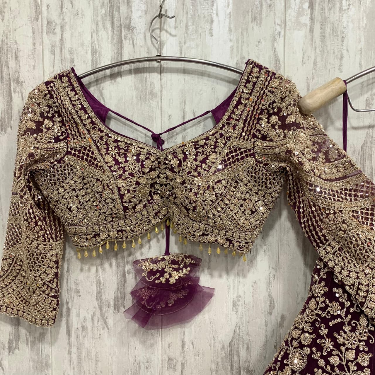 Fantastic Maroon red crop top Lehenga Happy Customer