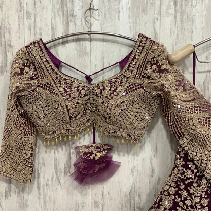 Fantastic Maroon red crop top Lehenga Happy Customer