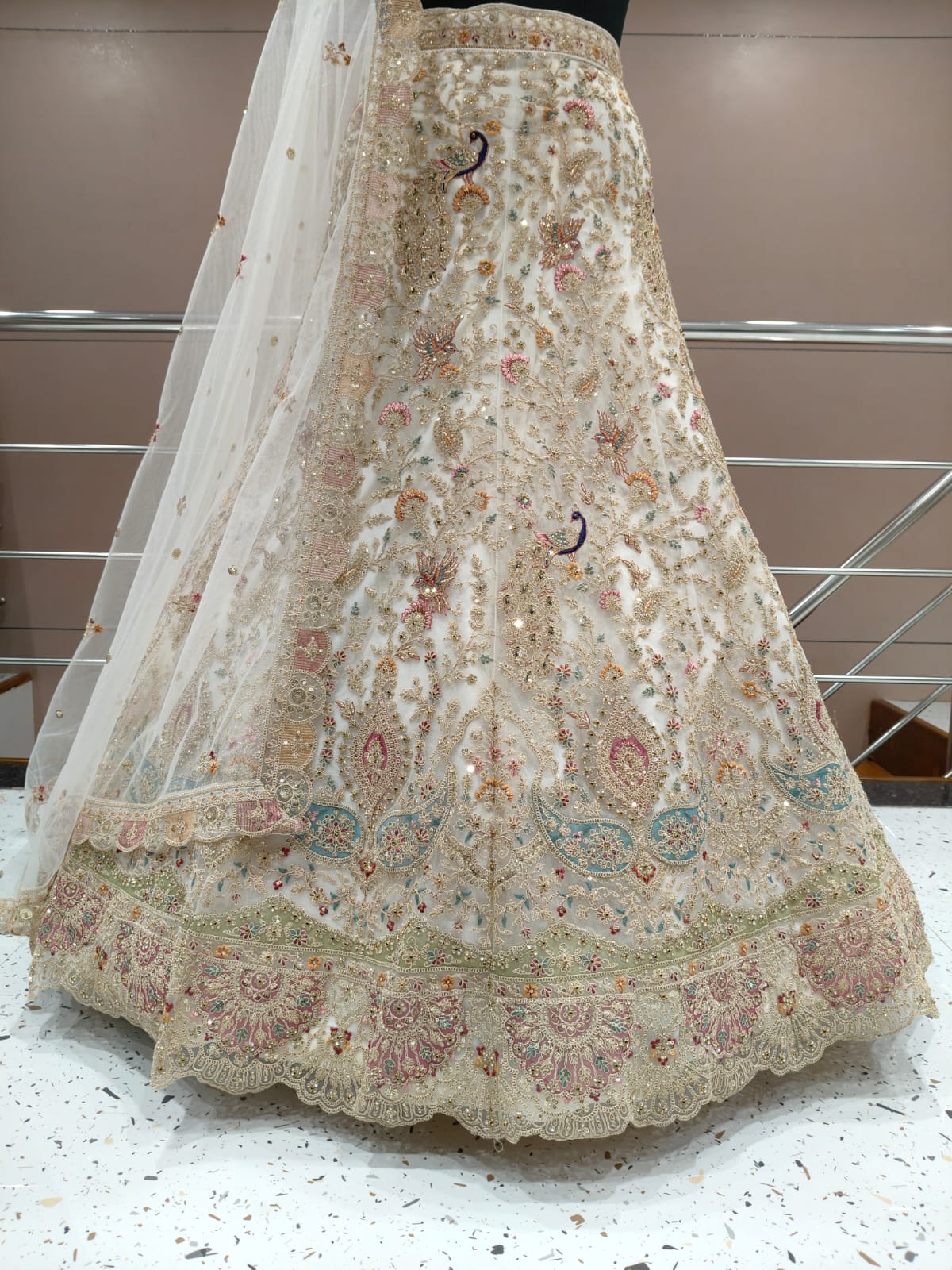 Lavender Peacock Lehenga