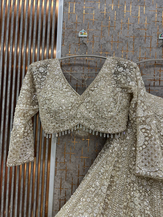 Chiku golden Crop Top Lehenga