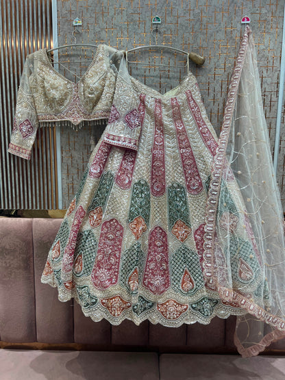 White Crop Top Lehenga
