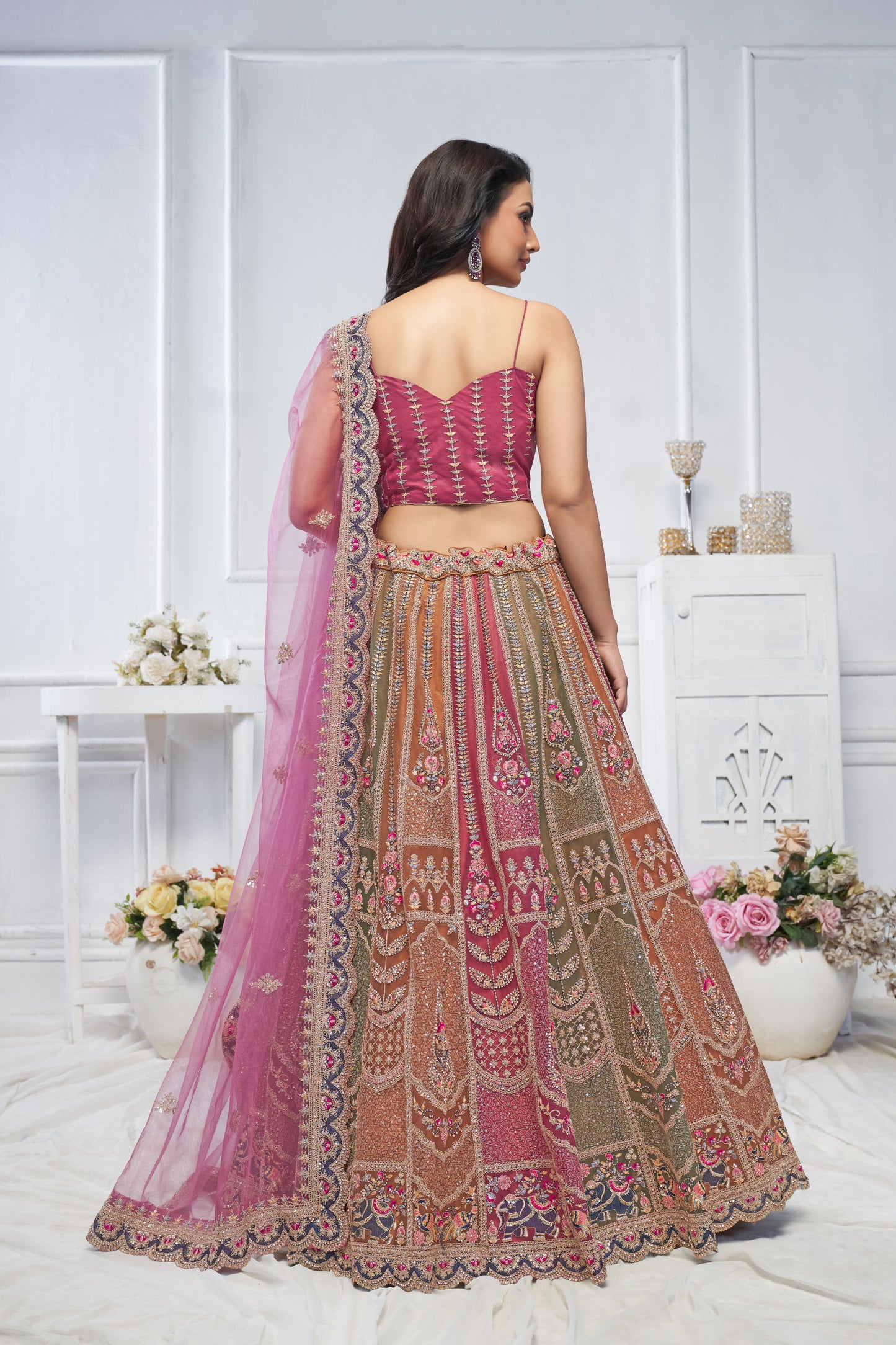 Attractive multicolour lehenga