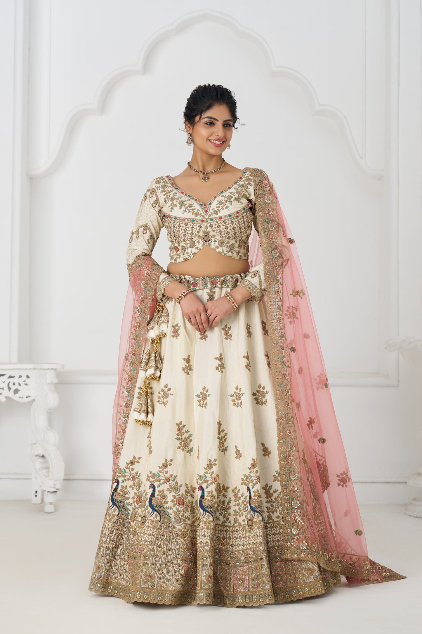 Amazing white girlish lehenga 07