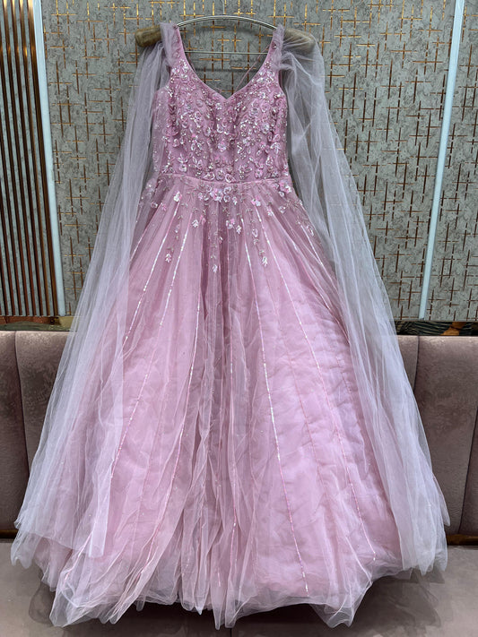 Pink Heavy Handwork Gown