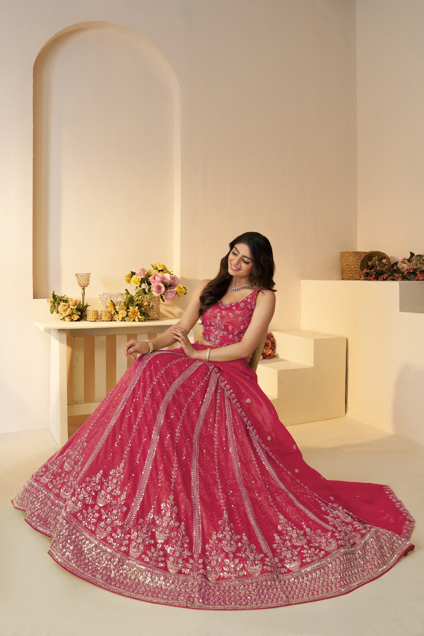 Beautiful pink girlish lehenga 44