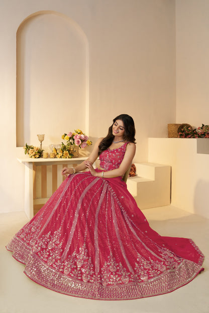 Beautiful pink girlish lehenga 44