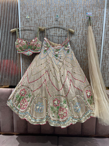 Green pdp Crop Top Lehenga