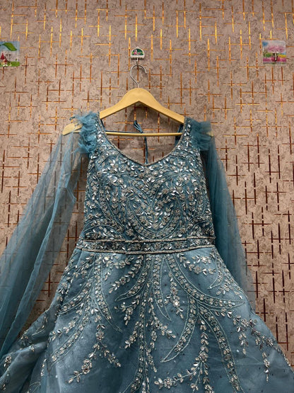 Pleasing Sky blue gown
