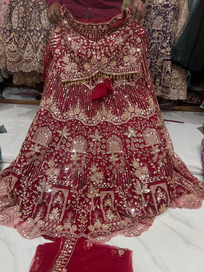 Sky Blue Crop Top Lehenga - Shopping World