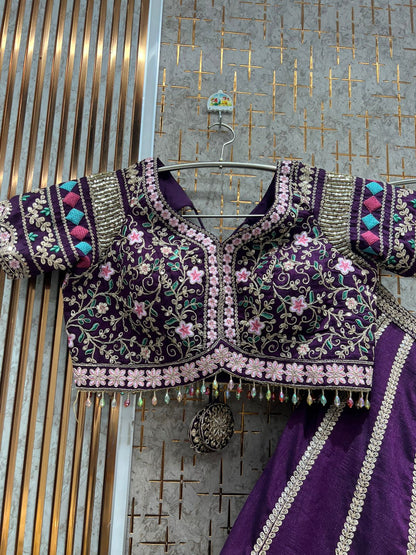 Something different Black Crop Top Lehenga